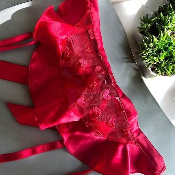 Preowned Victoria Secret DREAM ANGELS Heart Embroidery Garter Lingerie XS - Picture 2 of 5